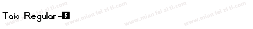 Taio Regular字体转换